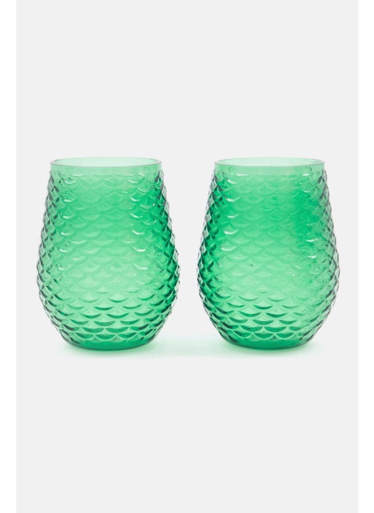 2 Piece Acrylic Tumbler Set 532 ml, Green
