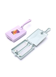 2 pcs Sweeper Carpet Table Dust Brush Dirt Crumb Collector Cleaner Roller Tools 2 Brushes Head Handhold Household Cleaning random color