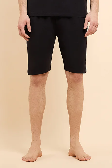 R&B Solid Lounge Shorts with Drawstring Waist