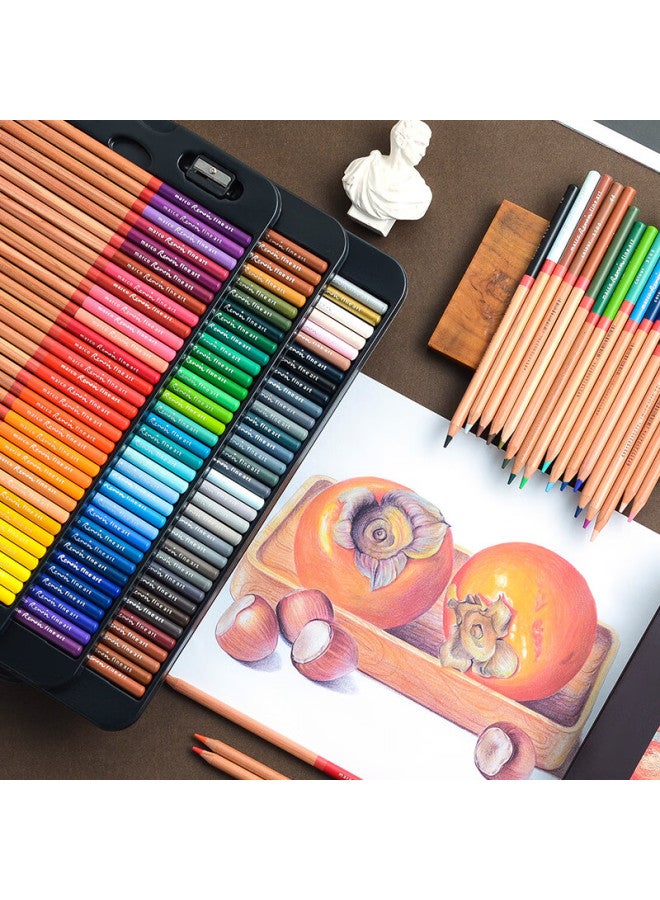 Marco 120-color Oil-based Colored Pencils Professional Art Drawing Set Tribute To Masters Iron Box Set For School Students, Couples, Gift-giving, Mother's Day, Children's Day - Image 2