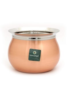 Coconut Stainless Steel Tomato FC Copper Handi/Cookware (Without Handle & Lid) - 1 Unit - Capacity -1000ML