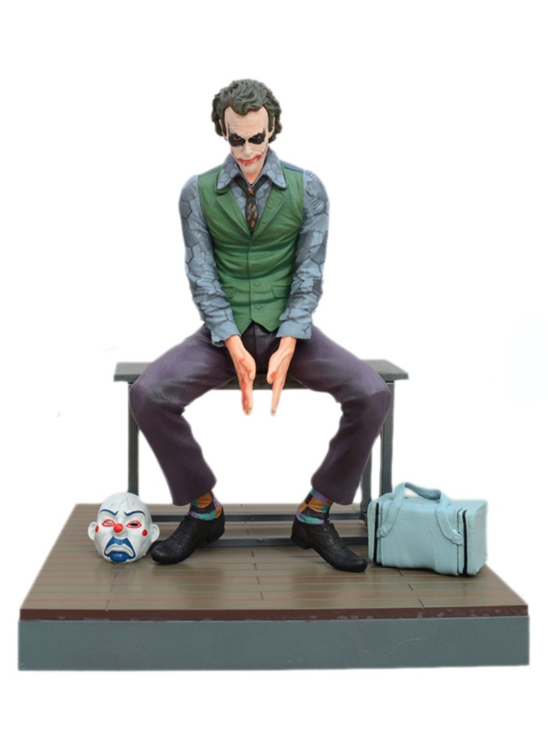 Generic - Joker Heath Ledger Sitting Figure Desktop Model Ornament (About 26.5cm High) - Image 1