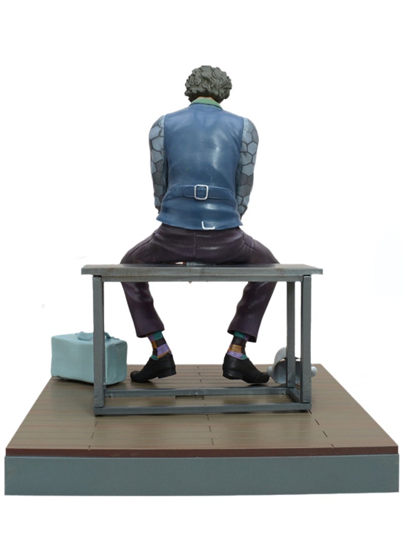 Generic - Joker Heath Ledger Sitting Figure Desktop Model Ornament (About 26.5cm High) - Image 1