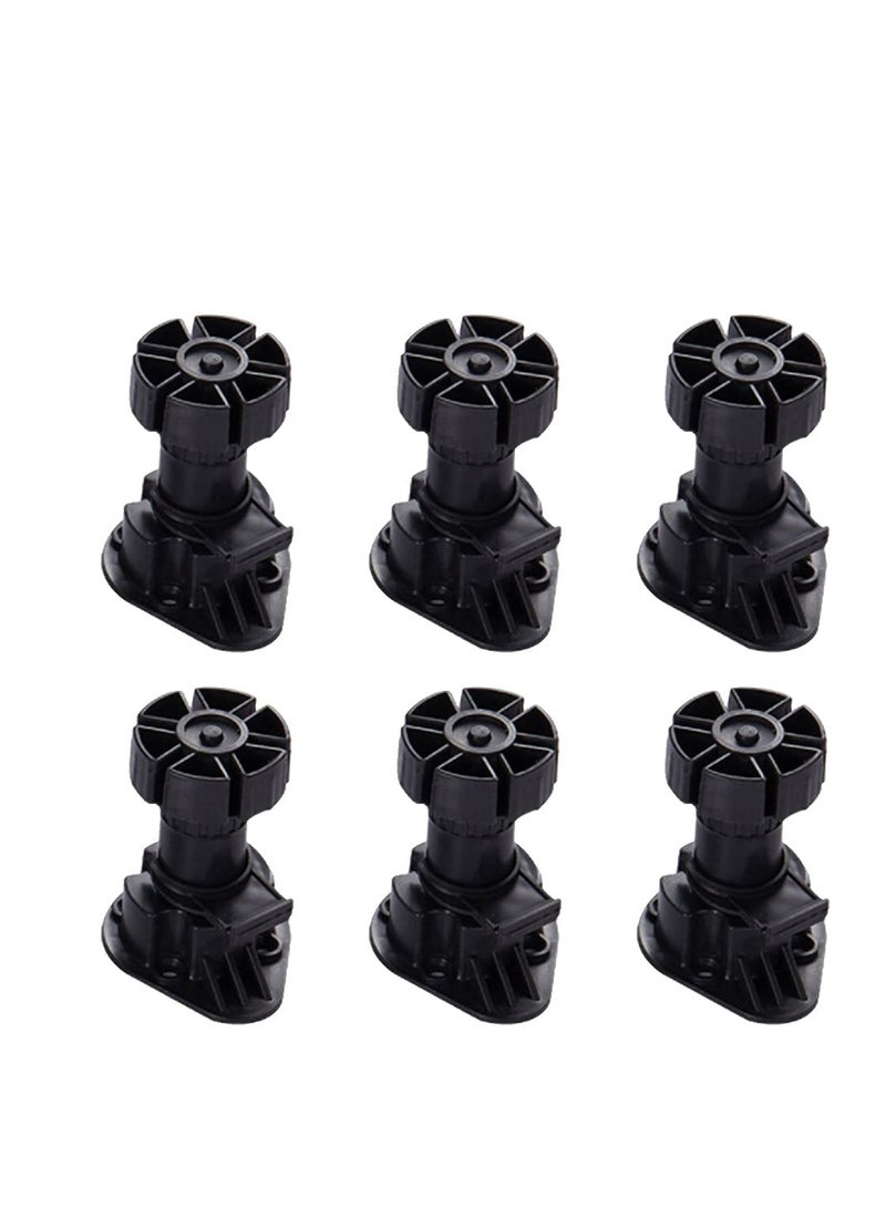 KASTWAVE Cabinet Foot Plastic Height Furniture Cupboard Leg Adjustable Feet for Kitchen Bathroom Cabinet 80-120mm (6 Pcs) - Image 1