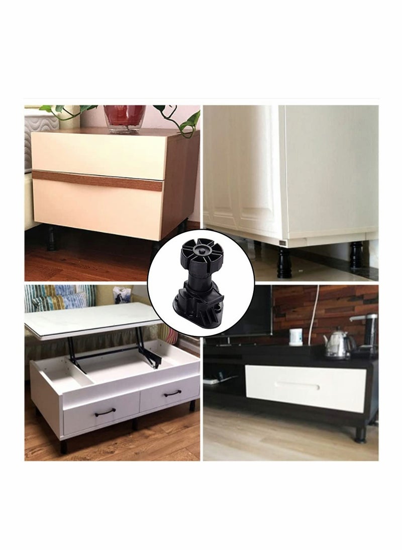 KASTWAVE Cabinet Foot Plastic Height Furniture Cupboard Leg Adjustable Feet for Kitchen Bathroom Cabinet 80-120mm (6 Pcs) - Image 5
