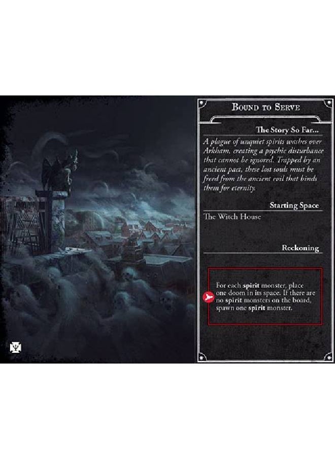 Arkham Horror The Board Game Secrets Of The Order ; Horror Game ; Strategy Game ; Lovecraft Game ; Ages 14+ ; For 2 Or More Players ; Average Playtime 2 3 Hours ; Made By