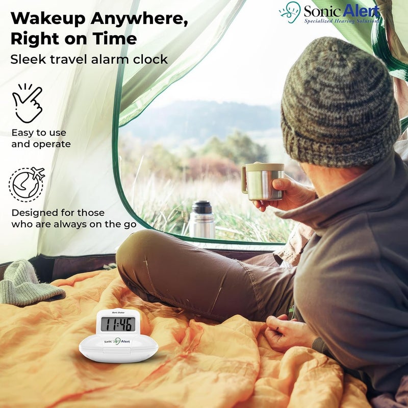 Sonic Alert Geemarc SBP100 Extra Loud Travel Alarm Clock with Snooze Function for Hard of Hearing - Image 4
