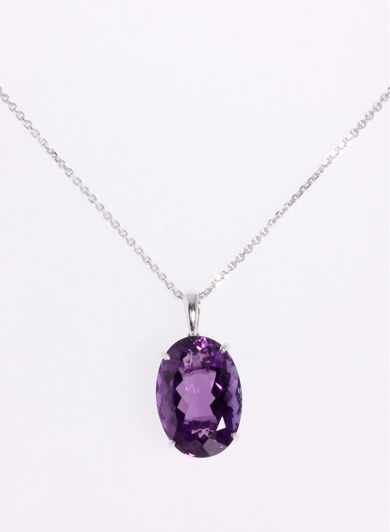 MIKURA Pendant, Amethyst 1, 29.43 ct, 18KW/PD500  - Image 1
