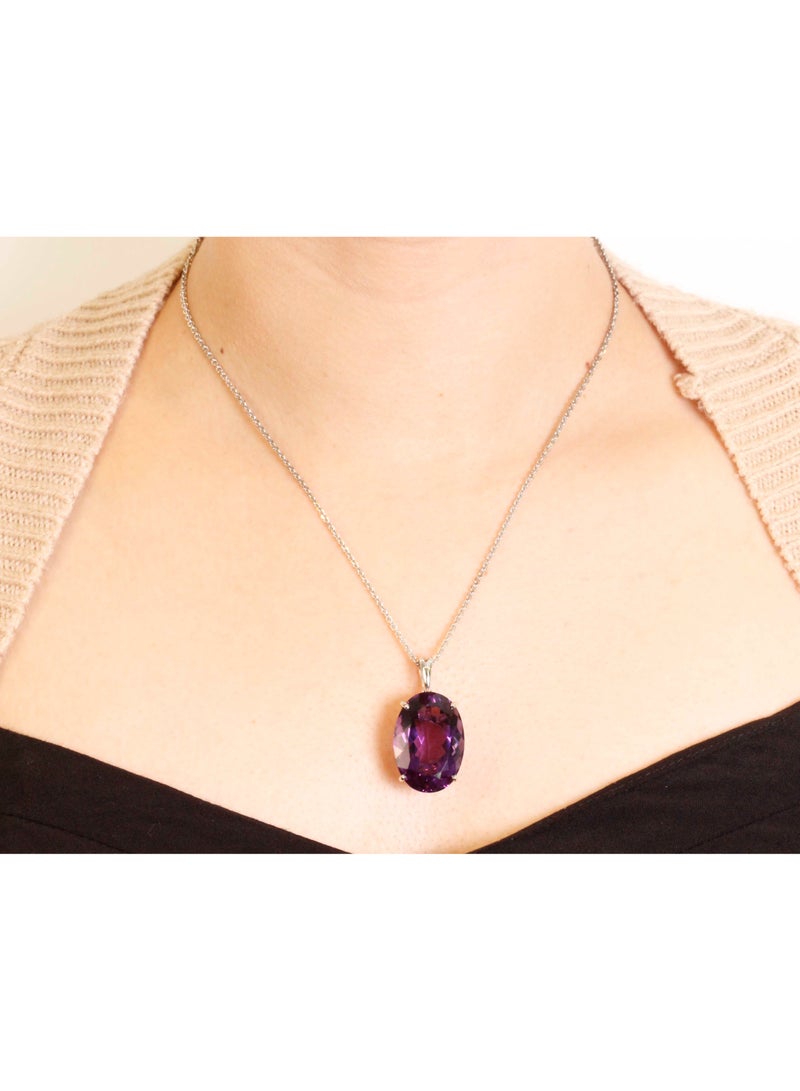 MIKURA Pendant, Amethyst 1, 29.43 ct, 18KW/PD500  - Image 3
