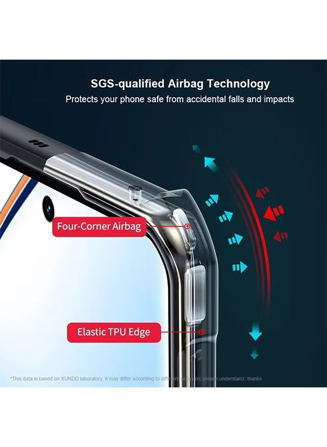 Motorola Edge 50 Fusion Case Cover, Ultra-Thin Lightweight Cover Soft TPU Bumper + Acrylic Clear Back Mobile Phone Case Cover Black  - Image 2