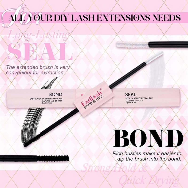 DIY Lash Extensions Kit, Lash Clusters Individual, Lash Bond and Seal, Clusters Lash Glue Remover and Eyelash Tweezers for Eyelash Extensions Beginners (10D+20D-0.07D, 8-16mm, Kit) - Image 4