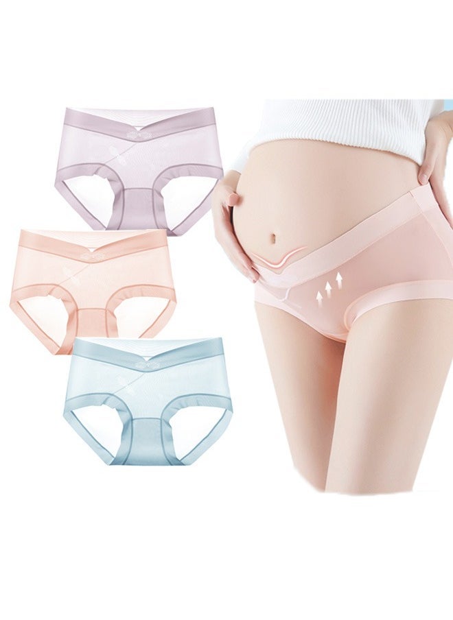 3 Pack Maternity Underwear Panties High Stretch Adjustable Briefs Moisture Wicking Breathable Antibacterial Underwear Set Belly Support for Pregnant  - Image 1