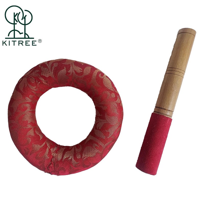 KITREE Authentic Himalayan 4-Inch Tibetan Meditation Singing Bowl Set - Healing Sound for Deep OM Vibration, Spiritual Practices, Perfect for Yoga, and Stress Relief - Ideal Gift for Meditation Lovers - Image 5