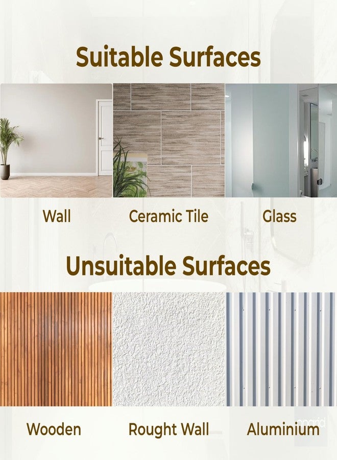 Shynora 2-Pack Self Adhesive Bathroom/Kitchen Organiser Shelf Without Drill | Wall Mounted Shelves for Bathroom, Kitchen, Living Room, Toilet | Accessiories with Durable PET Material (Transparent) - Image 5