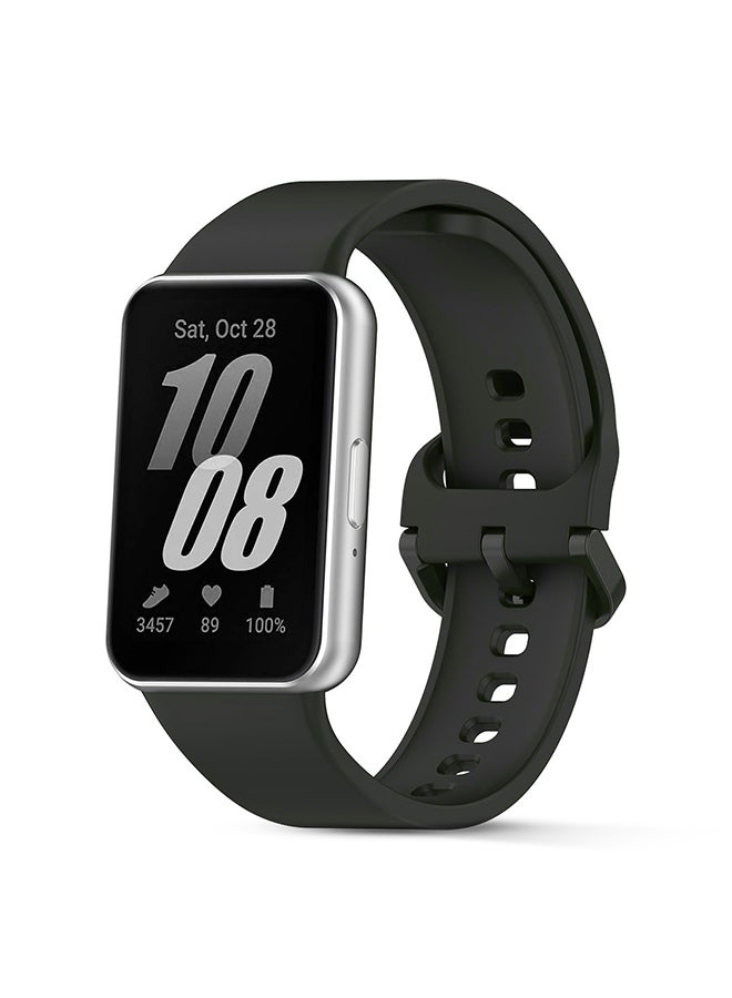 O Ozone Silicone Band For Samsung Galaxy Fit 3, Soft Adjustable Sport Breathable Replacement Watch Strap Loop for Men Women- Black  - Image 1