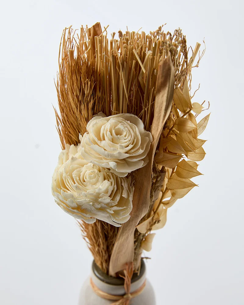REDTAG Beige Natural Dried Flower Arrangement In Vase