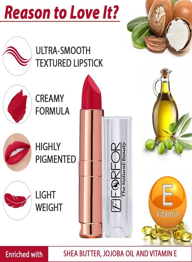 فور فور مجموعة هدايا أحمر شفاه فورفور أنتيك فيلفيت، بقوام كريمي مطفي ولمسة نهائية ناعمة، 3 قطع، للنساء، غنية بزبدة الشيا وفيتامين هـ وزيت الجوجوبا - Image 5