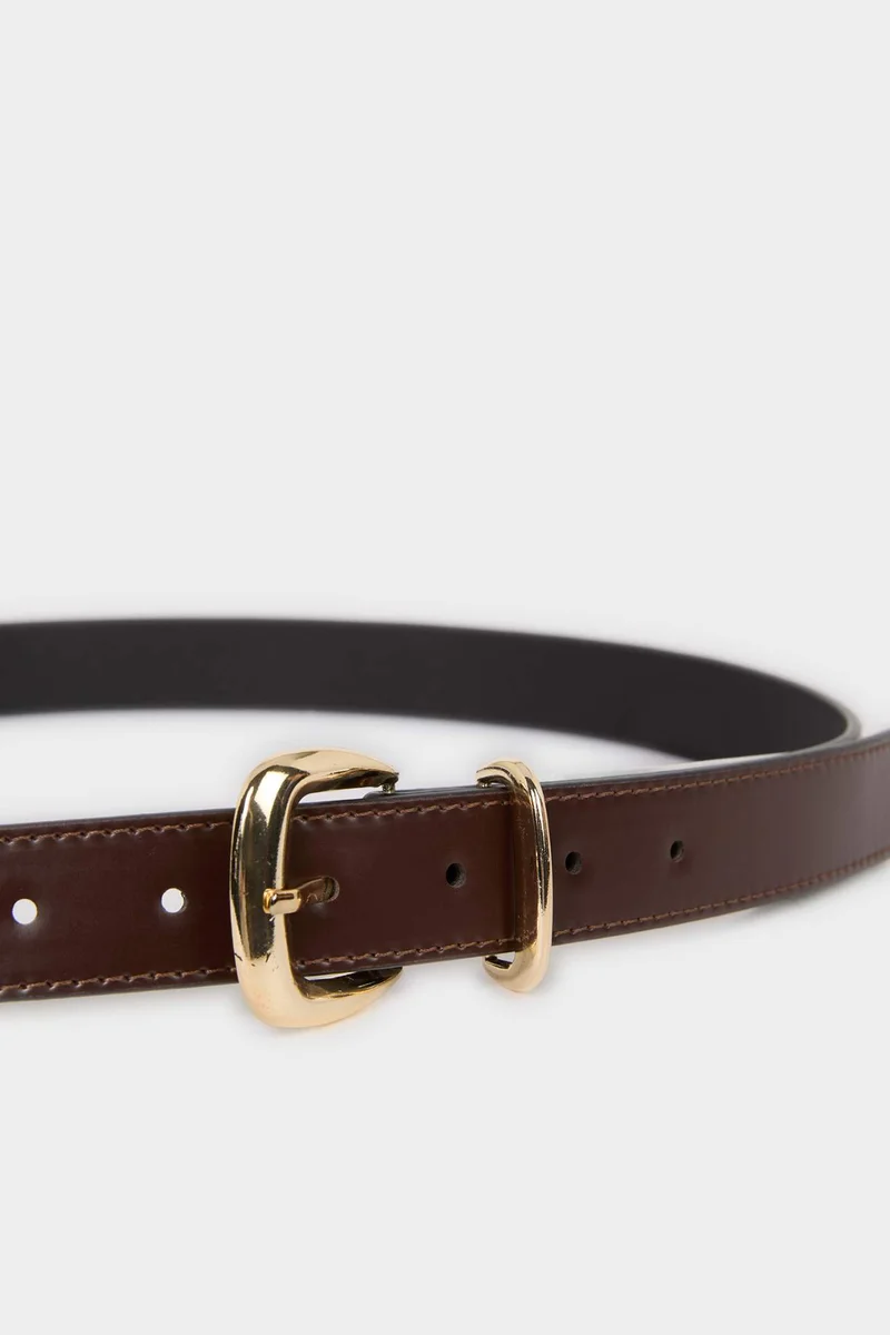 ديفاكتو Woman Rectangle Clasp Faux Leather
