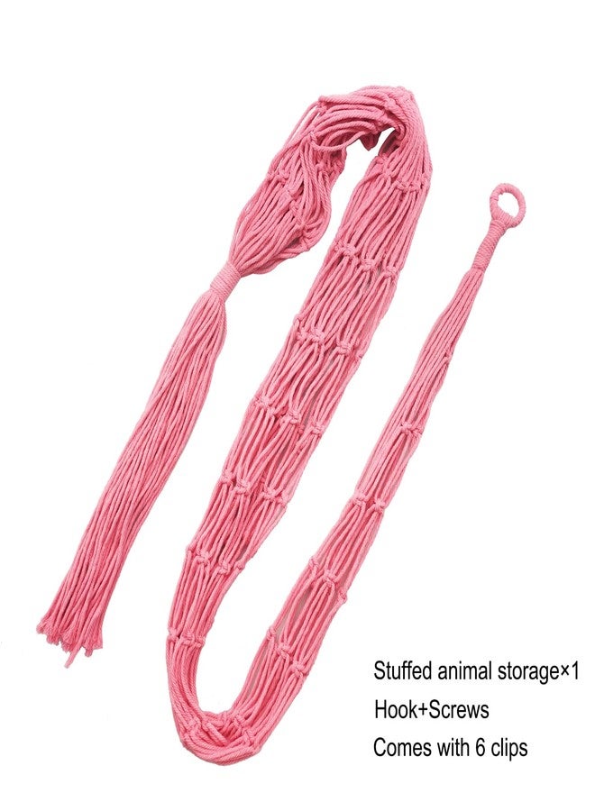 MFBJXC Stuffed Animal Storage Net or Hammock, Hanging Toy Hammock Net for Stuffed Animals Corner, Plushie Net for Bedroom Nursery Kids Room Toy Display - Image 3