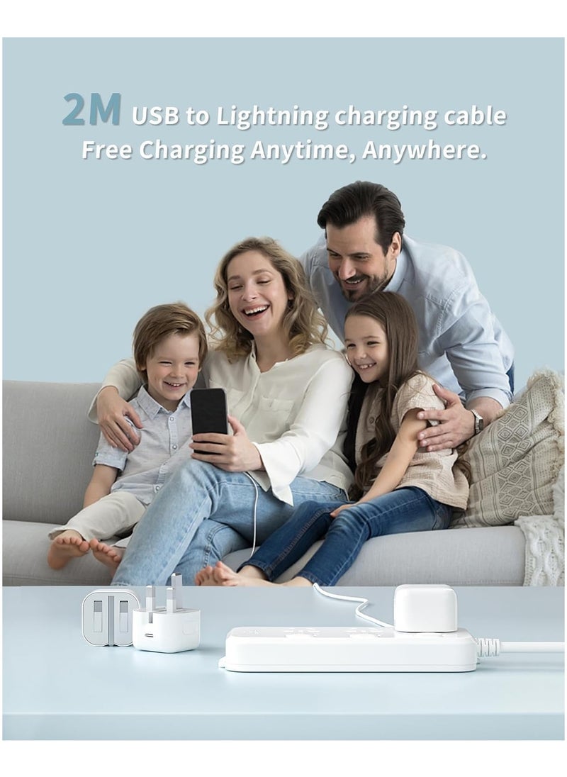 OLYSON - iPhone 20W Fast Charger | USB C Wall Fast Charger Adapter with 2m USB C to Lightning Cable Compatible with iPhone 14/14 Pro/14 Pro Max/13/12/SE2020/11/XR/XS Max/X/iPad - Image 1