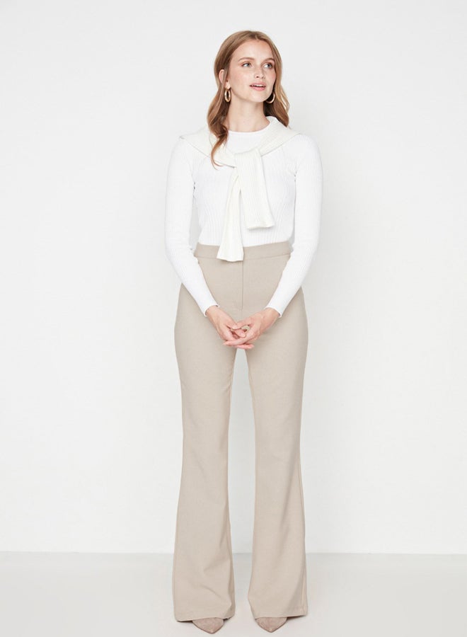 Mink Flare Spanish Leg Woven Trousers Tofaw19Bb0581
