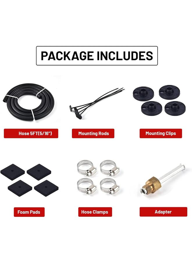 طقم مبرد زيت ناقل الحركة 5/16 بوصة، طقم مبرد أنبوب وزعانف فائق التبريد، مصنوع من سبائك الألومنيوم العالمية باللون الأسود (المقاس: 8 صفوف) - Image 5