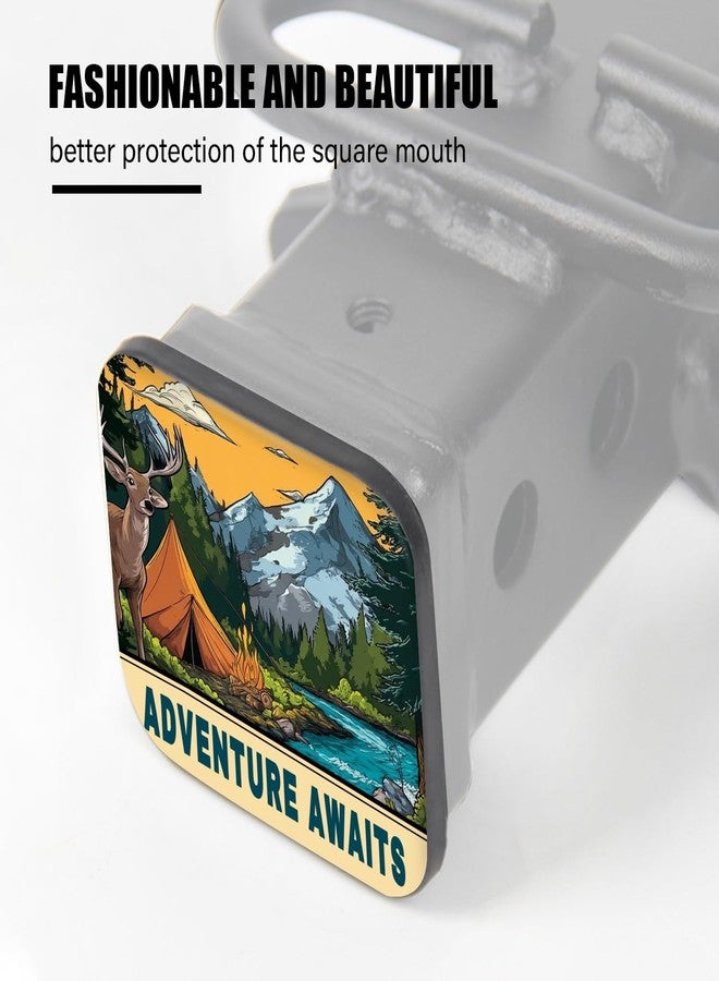 PATBIXES Hitch Cover Fits for 2-Inch Hitch,Adventure Awaits Design Trailer Hitch Cover Tube Plug Insert,Car Exterior Accessories, Receiver Tube Hitch Plug - Image 3