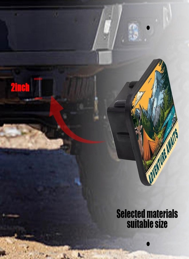 PATBIXES Hitch Cover Fits for 2-Inch Hitch,Adventure Awaits Design Trailer Hitch Cover Tube Plug Insert,Car Exterior Accessories, Receiver Tube Hitch Plug - Image 5