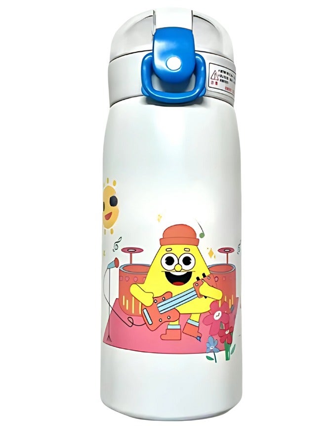 Twisoo Kids Cartoon Lemon Design Water Bottle – Vacuum Insulated & Leak-Proof (350ml, White) - Image 1