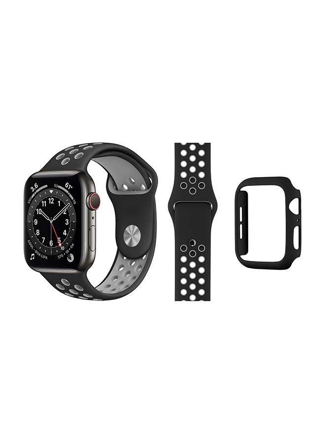 NIBEMINENT Bumper Replacement Band For Apple Watch Series 6/SE/5/4 Black
