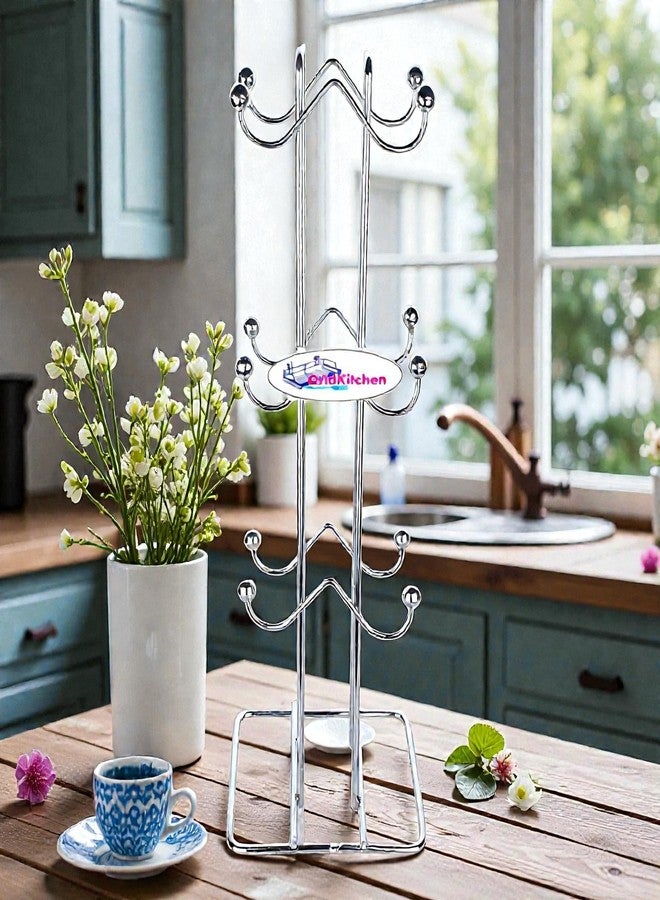 STANDIFY حامل أكواب STANDIFY® M-Cup & Mug Stand_T_Stnfy حامل أكواب وأكواب من الفولاذ المقاوم للصدأ منظم متعدد الأغراض حامل مطبخ لسطح العمل ومنطقة الحوض. - Image 2