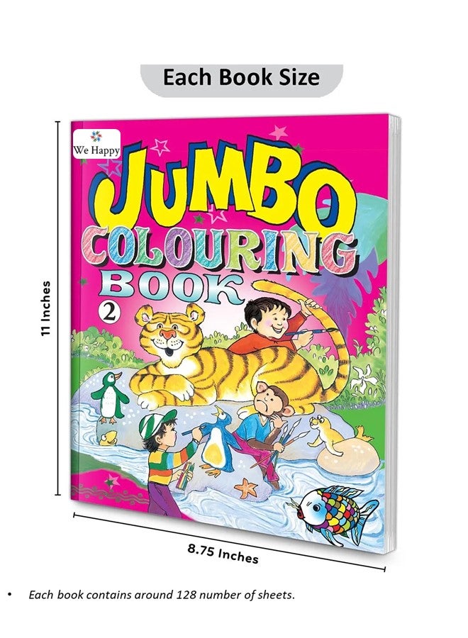 We Happy Pack of 3 We Happy Jumbo Coloring Books Educational and Fun Learning Activities for Kids with different Drawings - Image 2