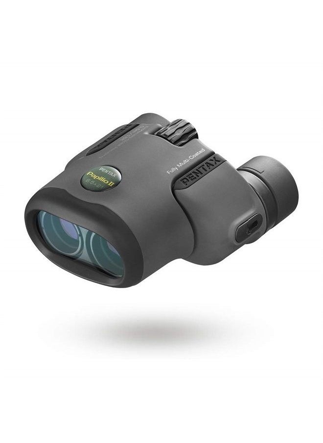 Pentax - Papilio II 6.5x21 Binoculars (Gray) suitable for watching objects both close-up and far away - Image 1
