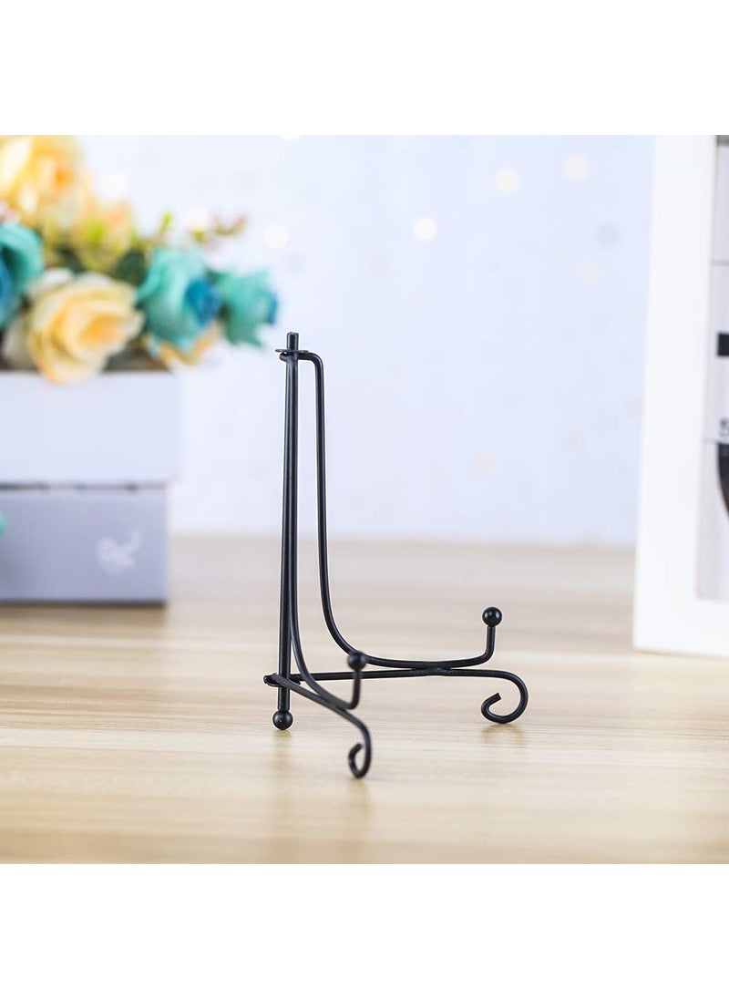Artliving 2 Pack Iron Display Stand Black Iron Easel Plate Display Photo Holder Stand Displays Picture Frames Cookbooks Decorative Plates Tablets and Art 5 Inch  - Image 4