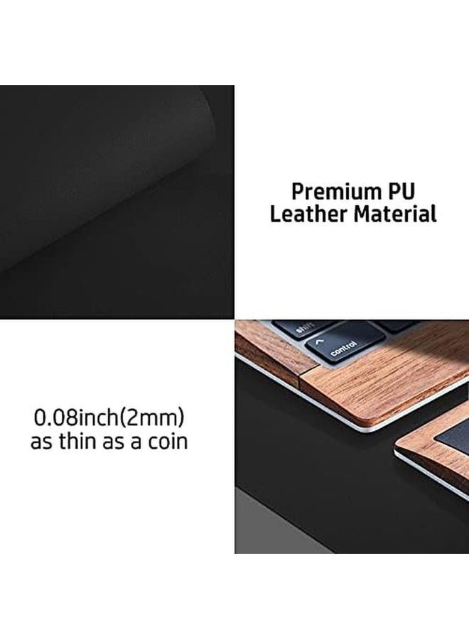 erorex Leather Desk Pad Protector Mouse Pad Office Desk Mat Non Slip Pu Leather Desk Blotter Laptop Desk Pad Waterproof Desk Writing Pad For Office And Home Applicable Game Office Learning Black 60*30 - Image 3