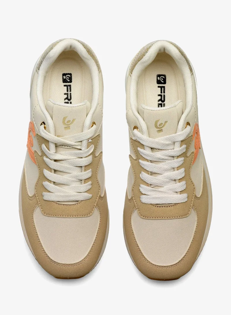 Freddy Beige & Pink Freddy Women's Platform Sneakers - Beige & Pink Suede/Fabric for Women | Best Price UAE