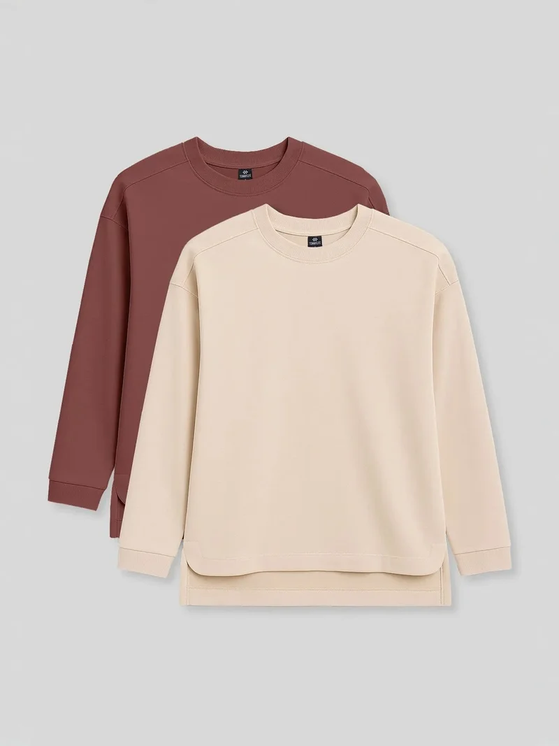 تومي لايف TOMMY Women's Long Ribbed Tunic Top