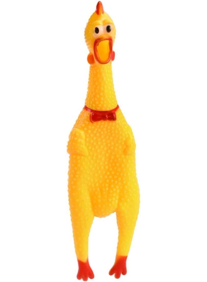 ECVV Squeeze Shrilling Screaming Chicken Squawking Chicken Fun Dog, Toy Prank Novelty Toy Squawking Chicken Toys for Pets or Kids 17cm - Image 3