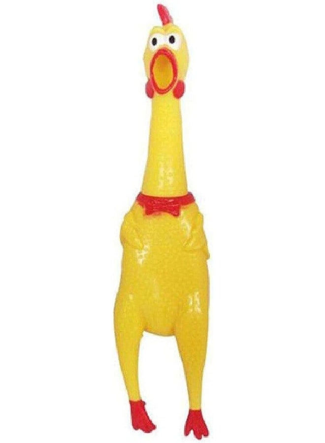 ECVV Squeeze Shrilling Screaming Chicken Squawking Chicken Fun Dog, Toy Prank Novelty Toy Squawking Chicken Toys for Pets or Kids 17cm - Image 1