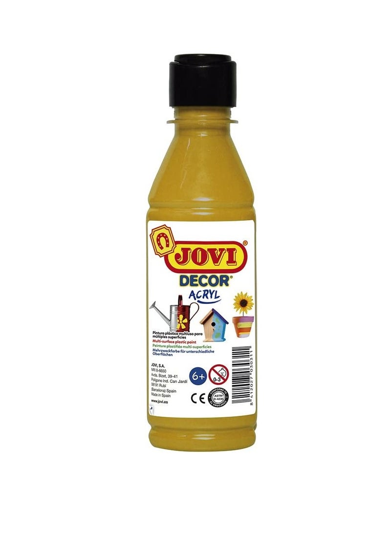 JOVI DECOR ACRYLIC BOTTLE OF 250ML GOLD - Image 1