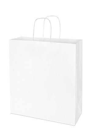White Paper bags with handles 42 x 31 x 12 cm Large Kraft Gift bags for Birthday Party Favors, Weddings, Crafts, Sweets, Packaging, Eid (12 Bags) - pzsku/Z166AEECB74E2B7B78FC3Z/45/_/1656680174/2a4056e2-4959-49af-82e8-9a08db36b5d9