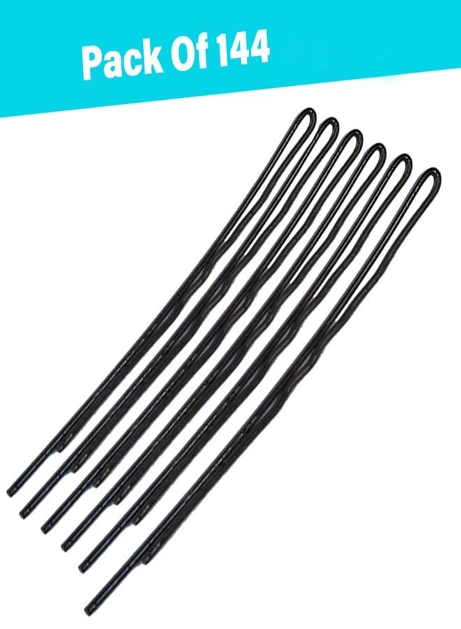 Tandem Bobby Hair Pins for Women & Girls (Pack of 144) | Stylish Bob Hairpins for Hairstyling | Hair Styling Accessories Clips (Black) - Image 4