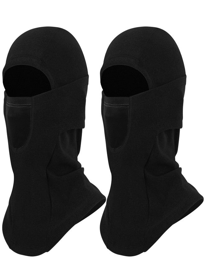 PAETAE Balaclava Ski Mask for Men, Winter Fleece Face Mask for Cold Weather, Breathable Motorcycle Face Cover Running Skiing Black - Image 1