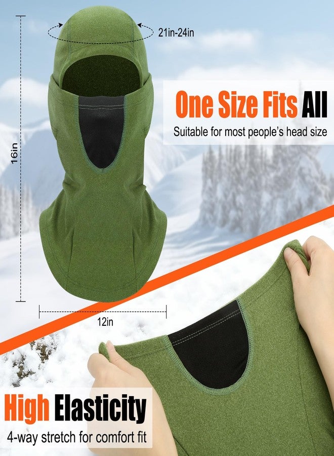 PAETAE Balaclava Ski Mask for Men, Winter Fleece Face Mask for Cold Weather, Breathable Motorcycle Face Cover Running Skiing Black - Image 4