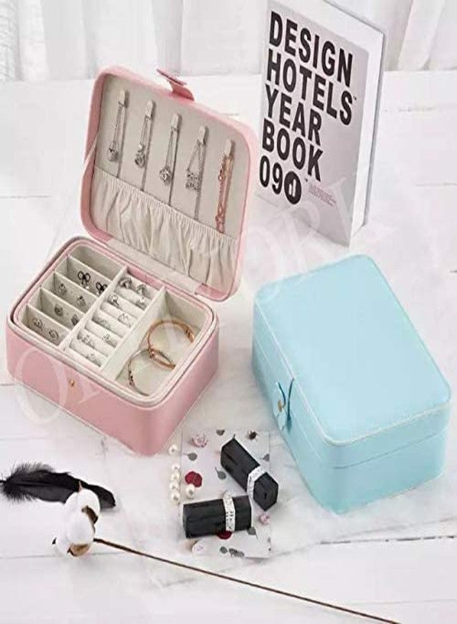 BIRZAR Travel mini Jewelry Storage Box Organizer Display Storage Case Woman Double Layer Jewelry Box for Earrings, Rings, Necklaces, Bracelets - Image 3