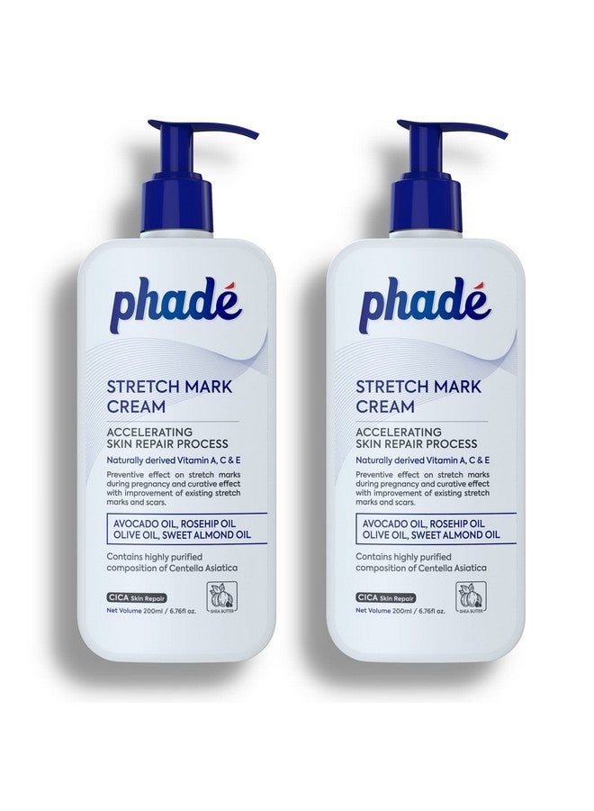 Phade Stretch Marks Cream For Women With Shea Butter And Cica Stretch Marks Cream For Pregnancy 200Ml (Pack Of 2) - Image 1