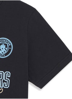 PUMA Manchester City 22/23 Domestic Cup Champions Mens Black T-shirt  - Image 4