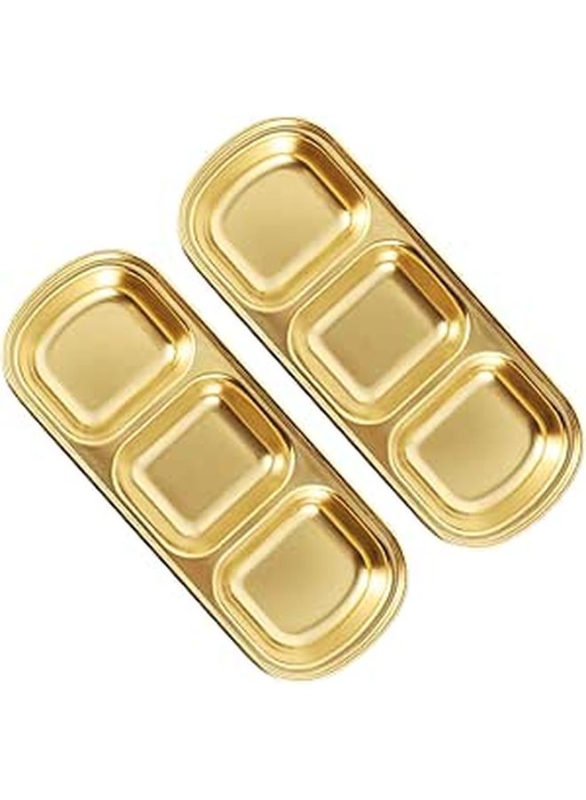 صحنان منفصلان للصلصة، أطباق تاباس كورية للمطبخ تستخدم للتوابل (عدد 2) - Image 1
