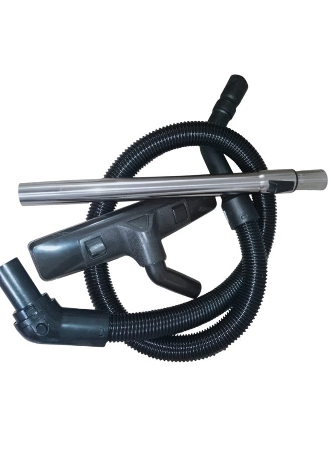 Imported vacuum cleaner set consisting of three pieces: hose, stainless steel tube, and brush. Compatible with some Panasonic, National, and Newtech vacuum cleaners. - Image 1