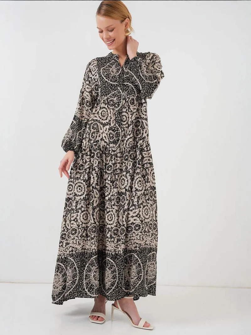 BIG DART BDART Printed V-Neck Maxi Dress